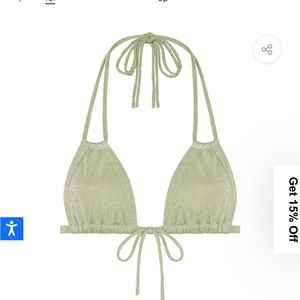 TOP ONLY - Montce jade sparkle swim set